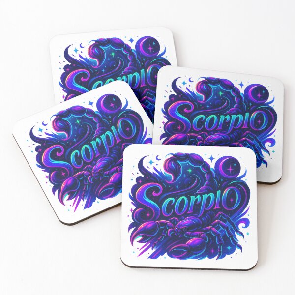 Item preview, Scorpio Zodiac Sticker – Neon Scorpio Astrology Art – Cosmic Star Sign Design designed and sold by Lulunza.