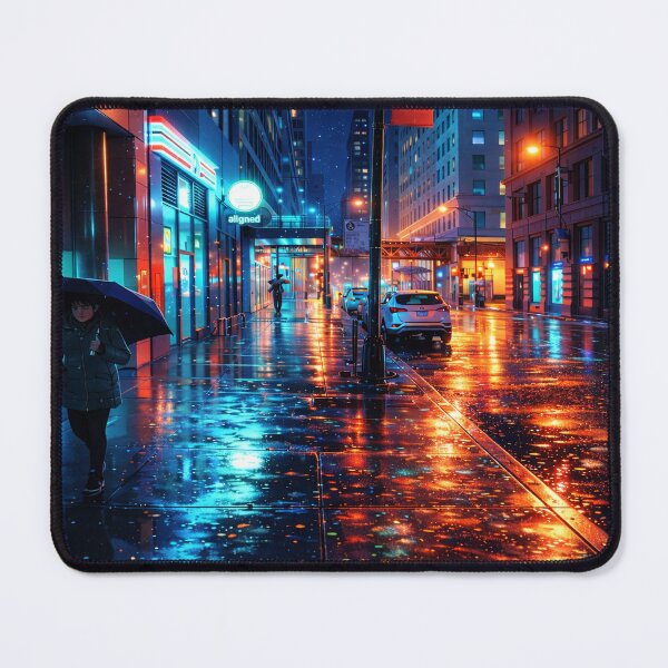 Item preview, Neon Rainfall – Anime City Night designed and sold by stylekotoshop.