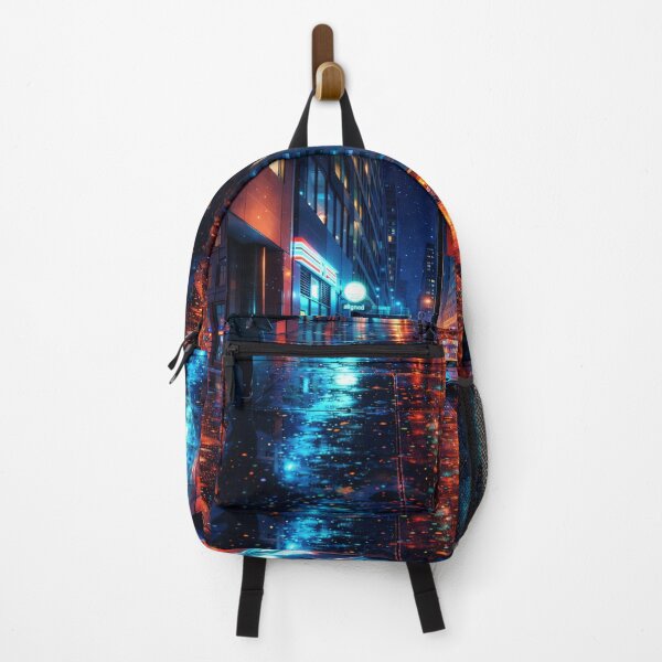 Item preview, Neon Rainfall – Anime City Night designed and sold by stylekotoshop.