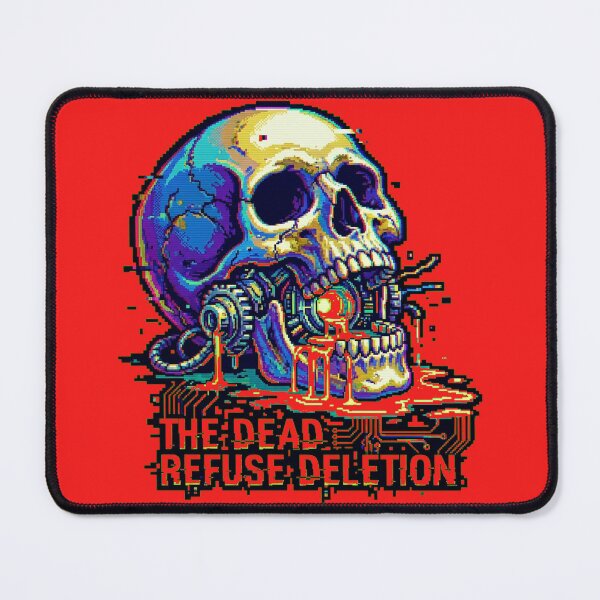 Item preview, Neural-Link Parasite - Cyberpunk Glitch Skull Pixel Art designed and sold by Thaivi Design.