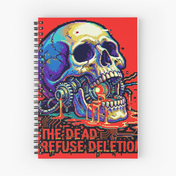 Item preview, Neural-Link Parasite - Cyberpunk Glitch Skull Pixel Art designed and sold by Thaivi Design.