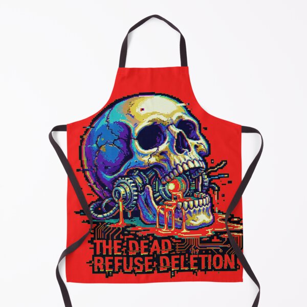 Item preview, Neural-Link Parasite - Cyberpunk Glitch Skull Pixel Art designed and sold by Thaivi Design.