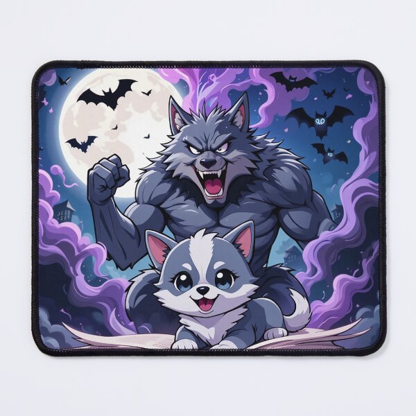 Item preview, Mystic Wolf Awakening – Cute Innocence and Inner Power Fantasy Illustration designed and sold by PixelVibe782.