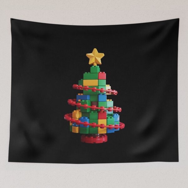 Item preview, Christmas Tree Block Brick Building Xmas Master Builder Kids designed and sold by joyouartArt.