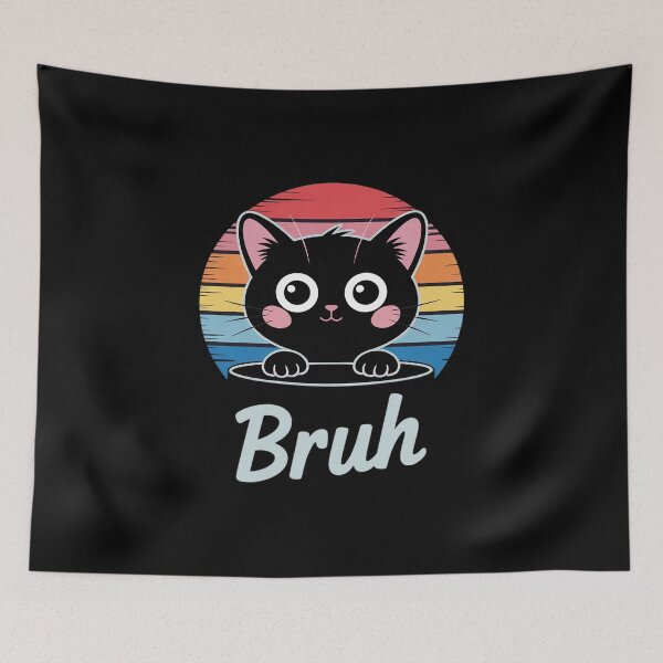 Item preview, Bruh Black Cat Lover Kids Mens & Womens designed and sold by angolinnArt.