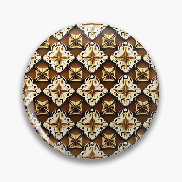 Artikelvorschau, Braunes Kreuz, florales Kaleidoskop-Muster, Wayfair entworfen und verkauft von Zeporas Castle.