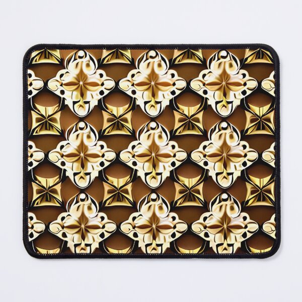 Item preview, Brown Cross Floral Flower Kaleidoscope Repeat Pattern Wayfair designed and sold by Zeporas Castle.