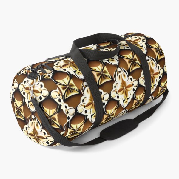 Item preview, Brown Cross Floral Flower Kaleidoscope Repeat Pattern Wayfair designed and sold by Zeporas Castle.
