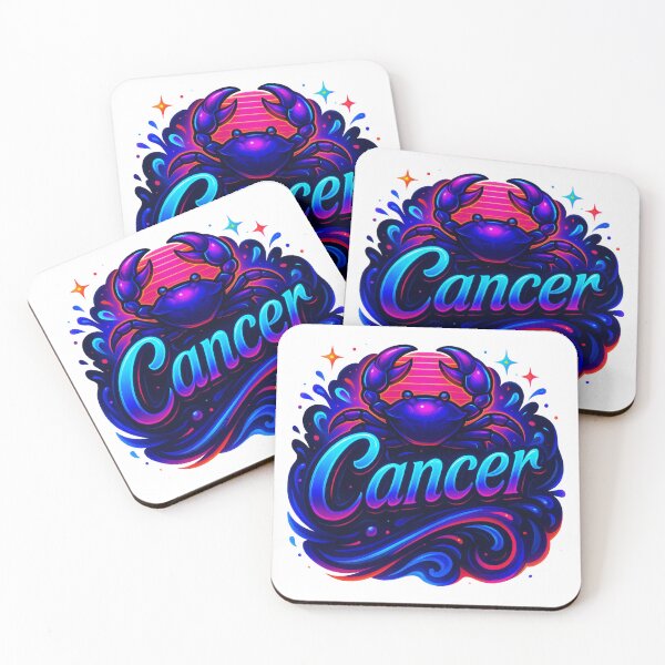 Item preview, Cancer Zodiac Sticker – Neon Cancer Astrology Art – Crab Star Sign Design designed and sold by Lulunza.