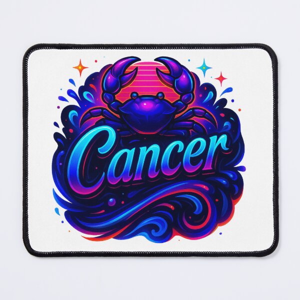Item preview, Cancer Zodiac Sticker – Neon Cancer Astrology Art – Crab Star Sign Design designed and sold by Lulunza.