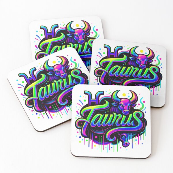 Item preview, Taurus Zodiac Sticker – Neon Taurus Astrology Art – Bull Star Sign Design designed and sold by Lulunza.