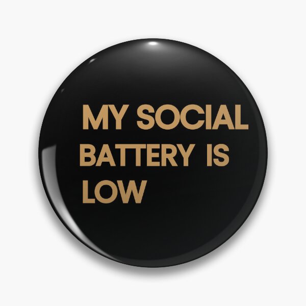 Aperçu de l'œuvre Ma batterie sociale est faible. Citation d'un introverti minimaliste créée et vendue par GentleStudio.