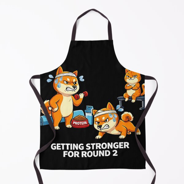 Item preview, Getting Stronger For Round 2 – Funny Shiba vs Orange Cat Workout Meme Shirt designed and sold by WeKey_Designs.