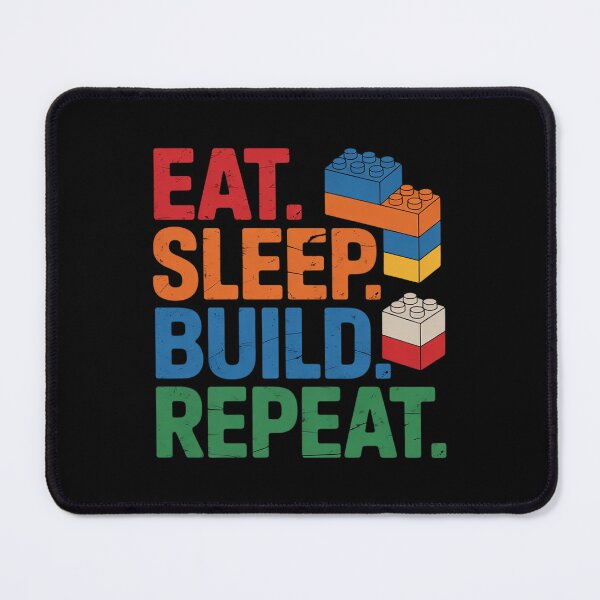 Item preview, Eat Sleep Build Repeat Master Builder Bricks Blocks designed and sold by joyouartArt.