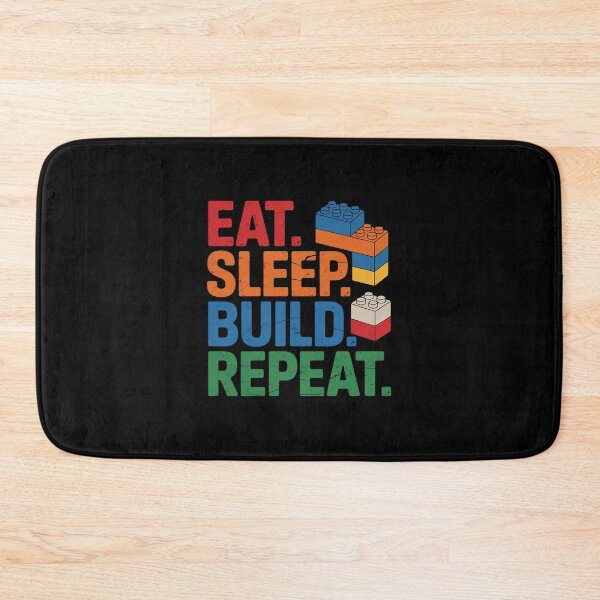 Item preview, Eat Sleep Build Repeat Master Builder Bricks Blocks designed and sold by joyouartArt.