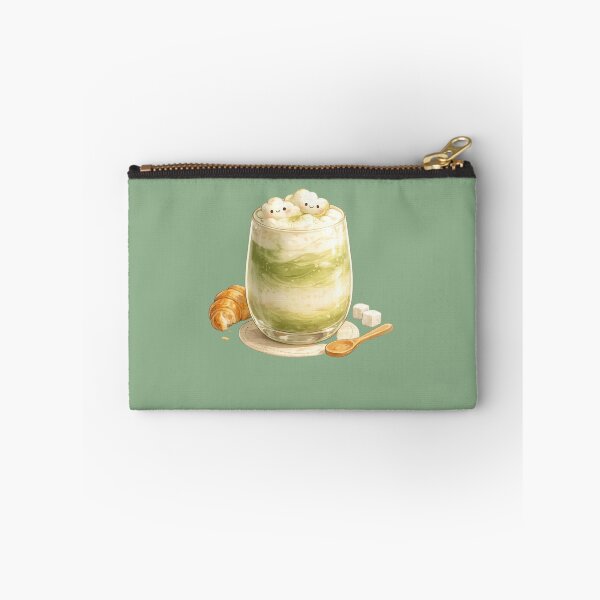 Item preview, Cute Matcha Latte Kawaii Café Illustration designed and sold by MeghannsMinimalMeals.