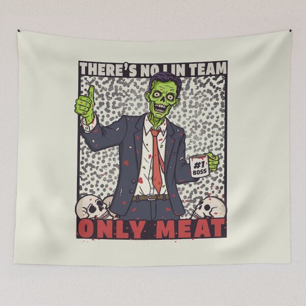 Item preview, Zombie Businessman There's No I In Team Funny designed and sold by 84collective.