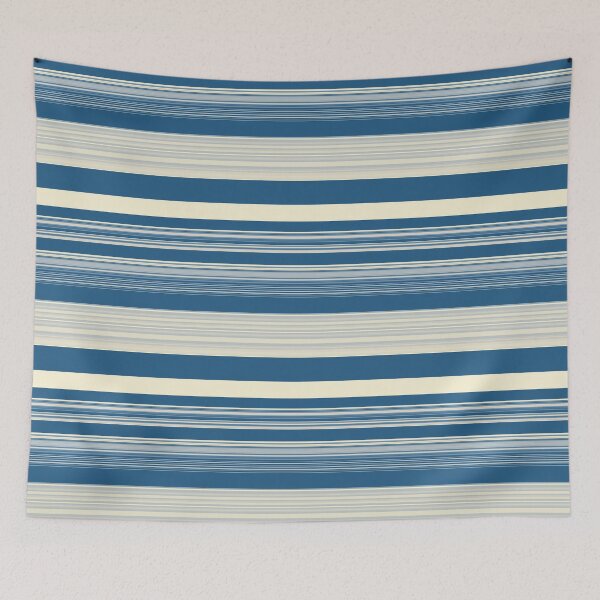 Item preview,  Blue Floral Stripe Seamless Repeat designed and sold by Sharon Schwalbe.