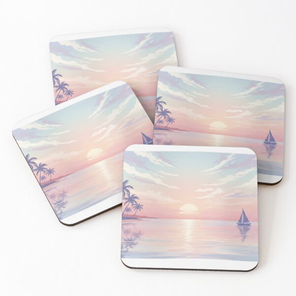 Item preview, Pastel Ocean Landscape 3 designed and sold by SanlosDesignsS2.