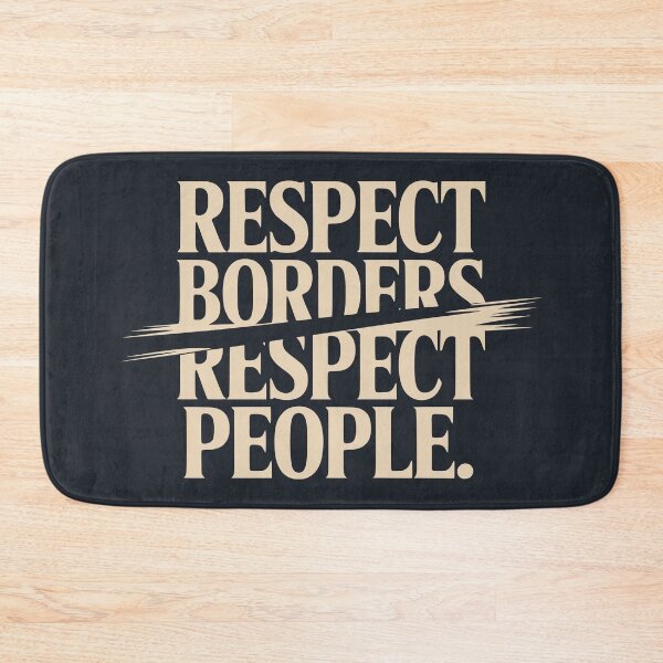 Item preview, Respect Borders Protest Typography Design designed and sold by Place-Heritages.