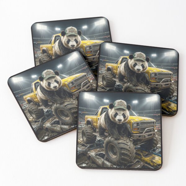 Item preview, Monster Car Crushin' Panda designed and sold by Tridentulus.