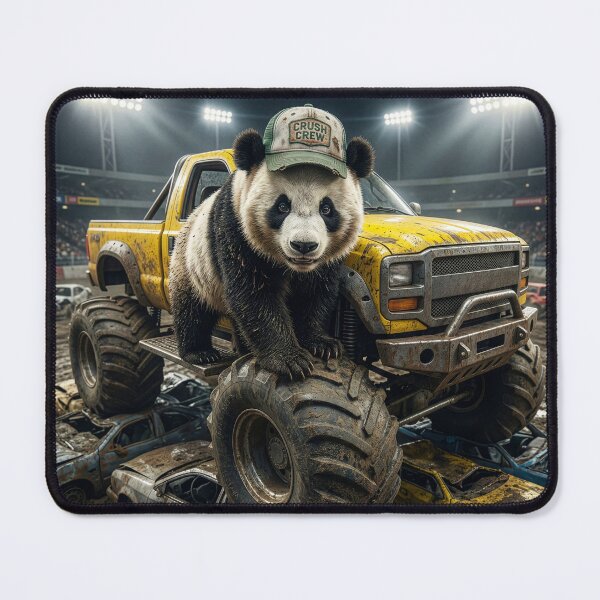Item preview, Monster Car Crushin' Panda designed and sold by Tridentulus.