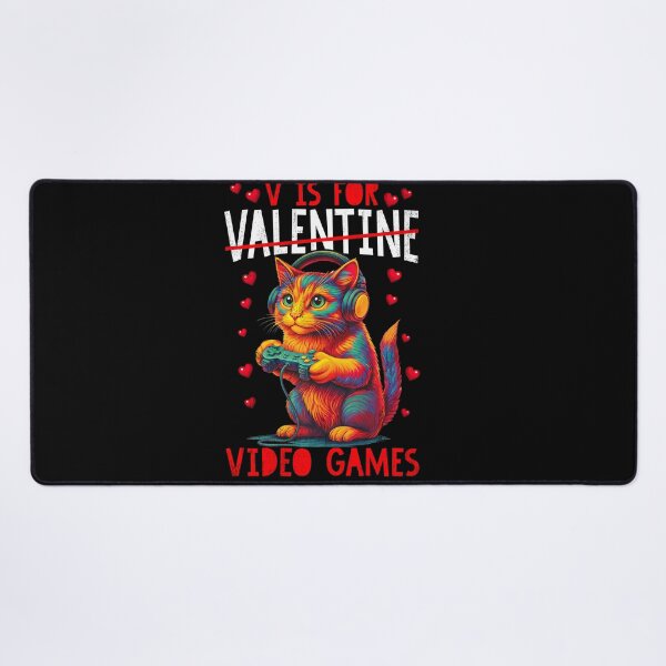Item preview, Gamer Cat Valentine Video Games T-Shirt designed and sold by LashondaGreen89.