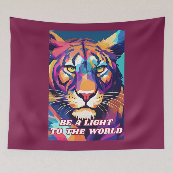 Item preview, Modern Colorful Tiger – Be a Light to the World designed and sold by 8-Maxwell-8.