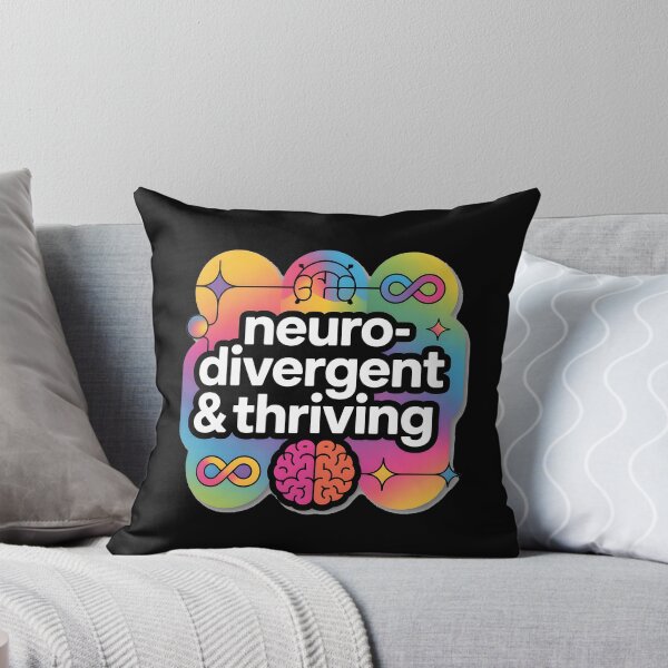 Item preview, Neurodivergent & Thriving – Neurodiversity Pride Graphic Design designed and sold by ImaginedSpace7.