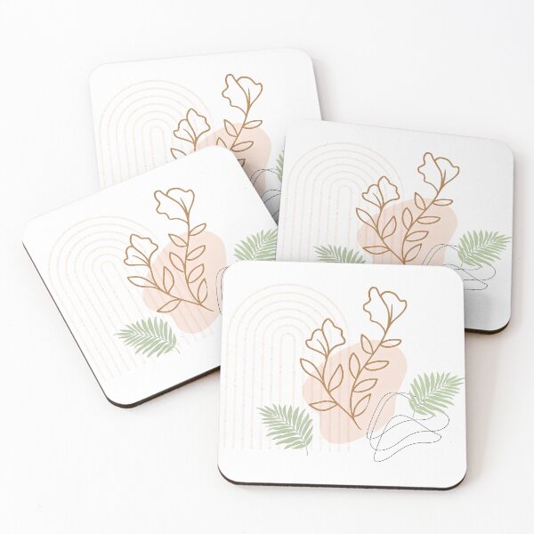Item preview, Minimal Boho Botanical Line Art with Rainbow Arch and Abstract Leaves – Neutral Earth Tone Modern Floral Illustration designed and sold by AESTHETIC-FLAIR.