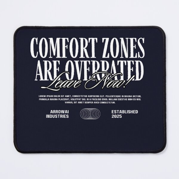 Item preview, Comfort Zones Are Overrated – Urban Streetwear Motivational Typography designed and sold by designRshop999.