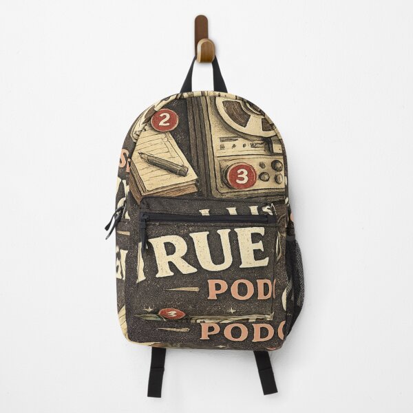 Item preview, I Listen to True Crime Podcasts Retro Detective T-Shirt & Sticker designed and sold by goodcrystals.