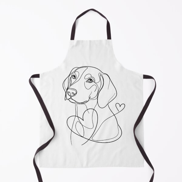 Item preview, One Line Dog Portrait With Heart Minimal Art designed and sold by i1ovedogs.