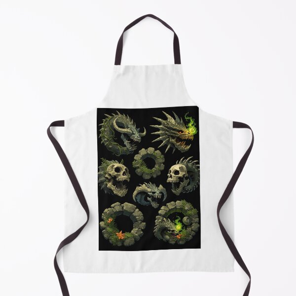 Item preview, Green Dragon Skulls and Bones Pattern designed and sold by Piotrek0001.
