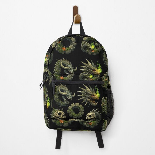 Item preview, Green Dragon Skulls and Bones Pattern designed and sold by Piotrek0001.