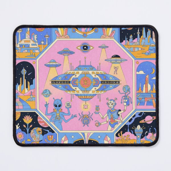Item preview, Retro Sci-Fi Alien Civilization Geometric Map designed and sold by zzz888.