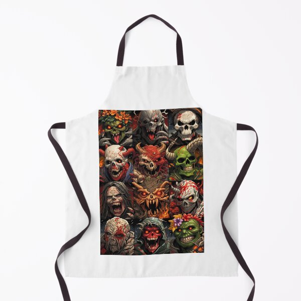 Item preview, Colorful Halloween Skulls and Monsters Grid designed and sold by Piotrek0001.