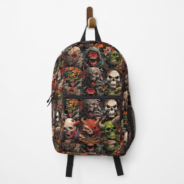 Item preview, Colorful Halloween Skulls and Monsters Grid designed and sold by Piotrek0001.
