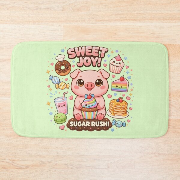 Item preview, Kawaii Piggy Sugar Rush Sweet Joy designed and sold by ValeriValera.