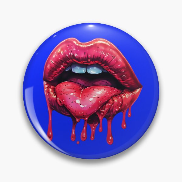 Item preview, Crimson Drip Lips – Bold Red Pop Art designed and sold by Neer arts.