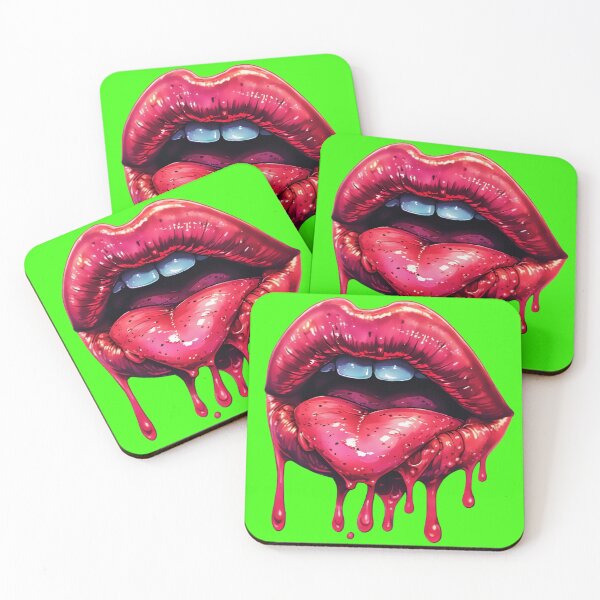 Item preview, Crimson Drip Lips – Bold Red Pop Art designed and sold by Neer arts.
