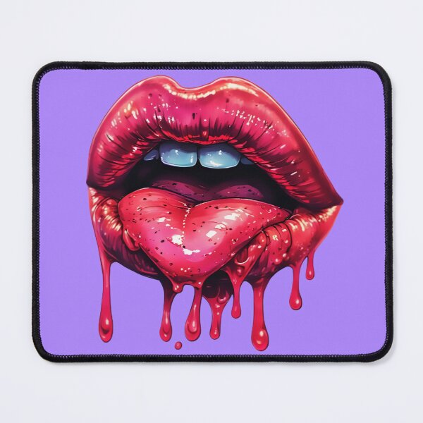 Item preview, Crimson Drip Lips – Bold Red Pop Art designed and sold by Neer arts.