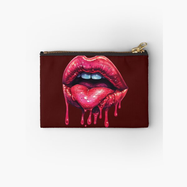 Item preview, Crimson Drip Lips – Bold Red Pop Art designed and sold by Neer arts.
