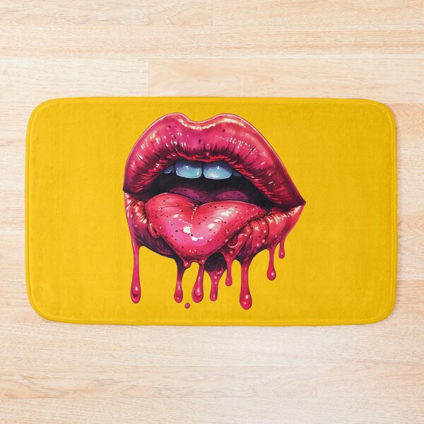 Item preview, Crimson Drip Lips – Bold Red Pop Art designed and sold by Neer arts.