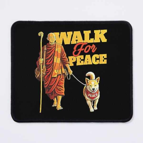 Item preview, Walk for peace monks with Aloka dog pilgrimage designed and sold by SheriPeroni.