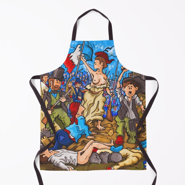 Item preview, La Liberté guidant le peuple: Liberty Leading the Pups: Whimsical Parody of Delacroix's Masterpiece designed and sold by Arte Cartoon From TagTeam Group.