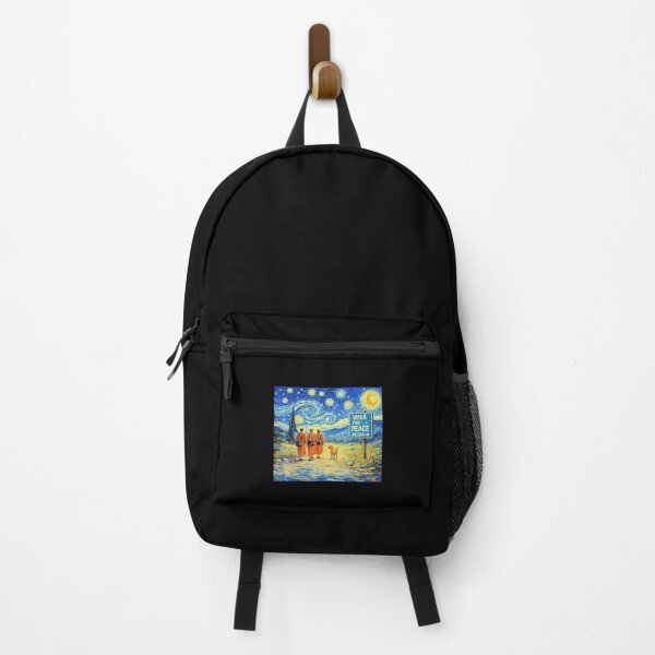 Item preview, Walk for Peace Monks with Aloka Dog Starry Night designed and sold by SheriPeroni.