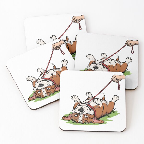 Item preview, Stubborn Dog Refusing To Walk Funny Cartoon designed and sold by i1ovedogs.