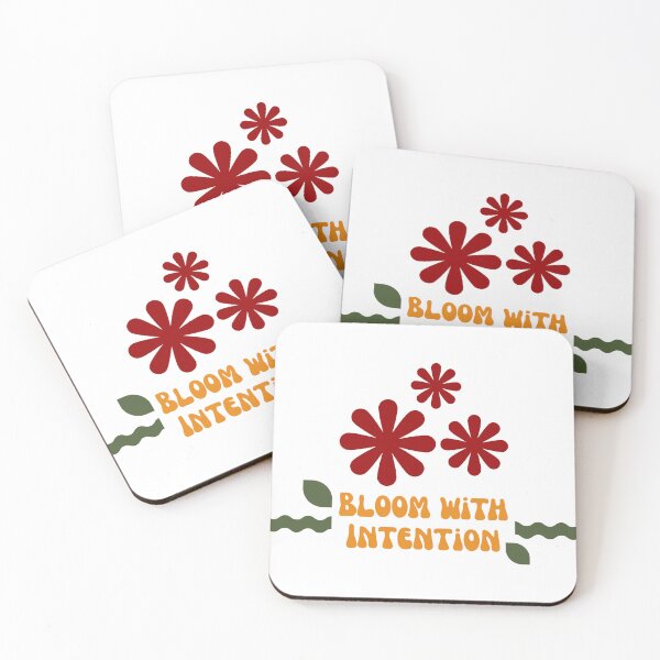 Item preview, bloom with intention, simple motivational quotes designed and sold by BlareBlare.