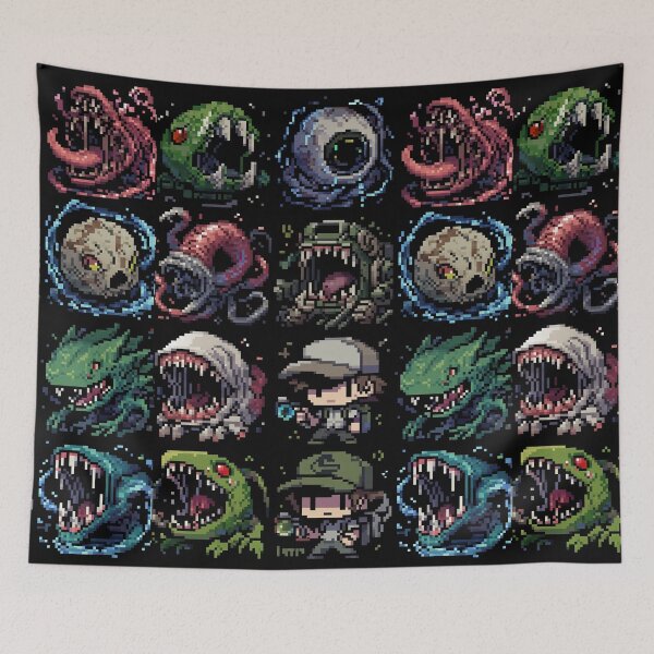Item preview, Green Alien Slime Monsters Icon Set designed and sold by Piotrek0001.